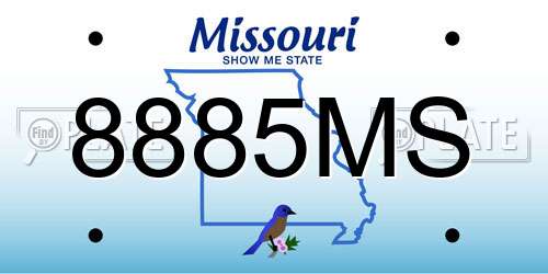 8885MS Missouri License Plate