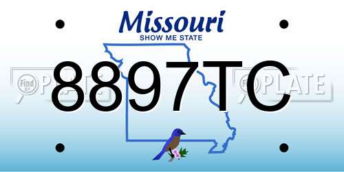 8897TC Missouri License Plate