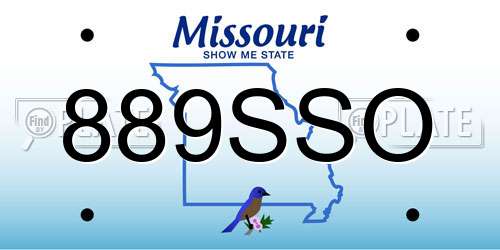 889SSO Missouri License Plate