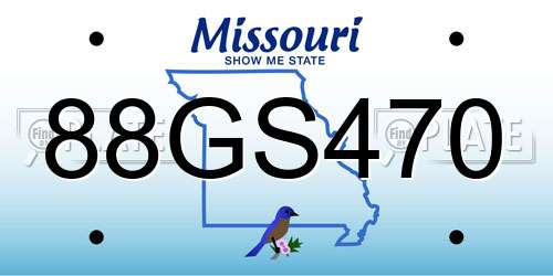 88GS470 Missouri License Plate