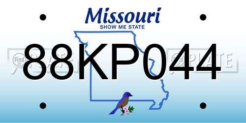 88KP044 Missouri License Plate