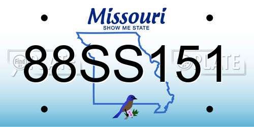 88SS151 Missouri License Plate