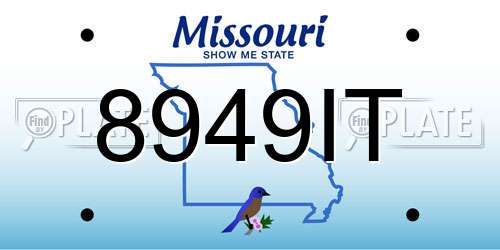 8949IT Missouri License Plate
