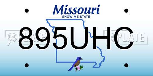 895UHC Missouri License Plate