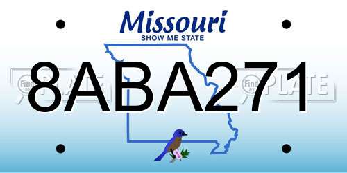8ABA271 Missouri License Plate