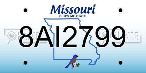8AI2799 Missouri License Plate