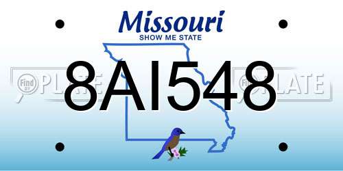 8AI548 Missouri License Plate
