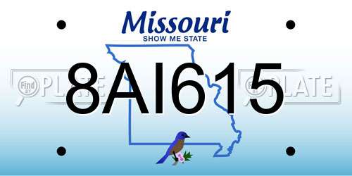 8AI615 Missouri License Plate