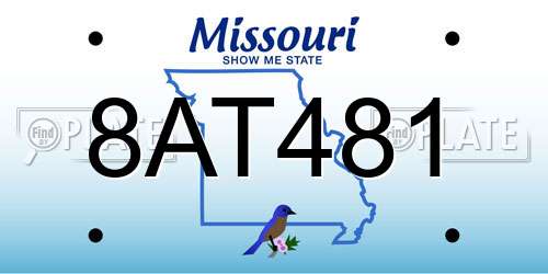 8AT481 Missouri License Plate