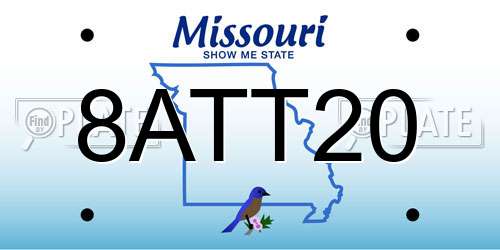 8ATT20 Missouri License Plate