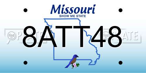 8ATT48 Missouri License Plate