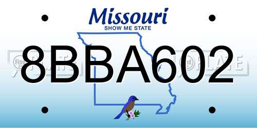 8BBA602 Missouri License Plate