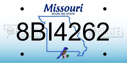 8BI4262 Missouri License Plate