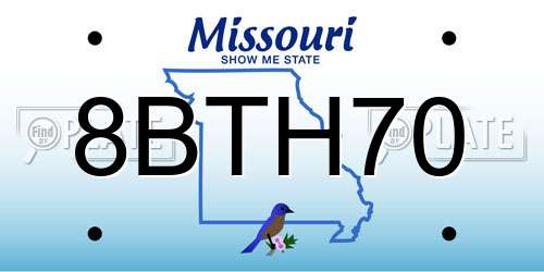 8BTH70 Missouri License Plate