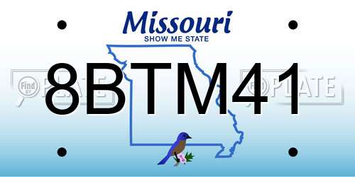 8BTM41 Missouri License Plate