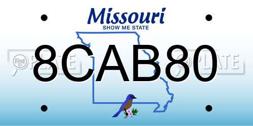 8CAB80 Missouri License Plate