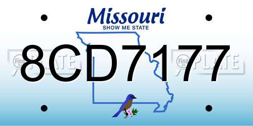 8CD7177 Missouri License Plate