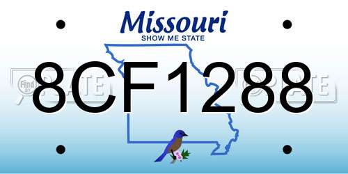 8CF1288 Missouri License Plate