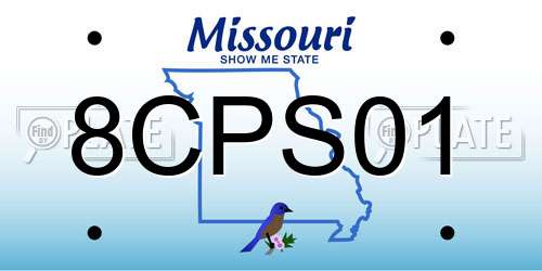 8CPS01 Missouri License Plate