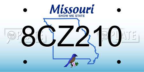 8CZ210 Missouri License Plate