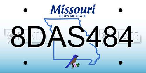 8DAS484 Missouri License Plate