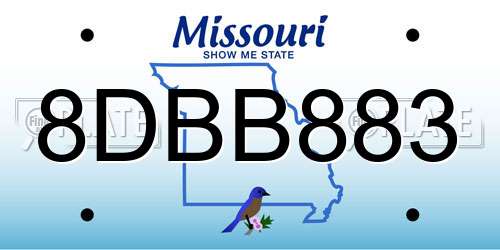 8DBB883 Missouri License Plate