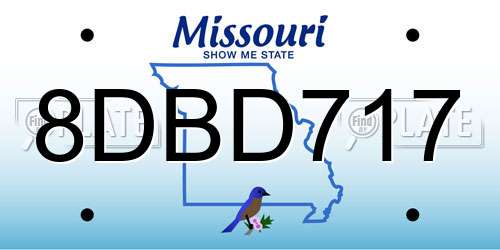 8DBD717 Missouri License Plate