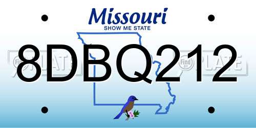 8DBQ212 Missouri License Plate