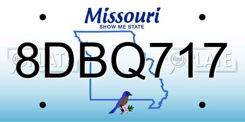 8DBQ717 Missouri License Plate
