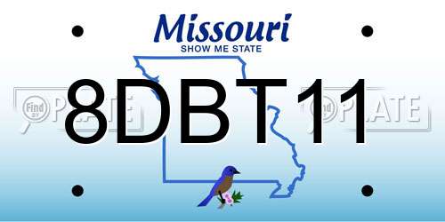 8DBT11 Missouri License Plate