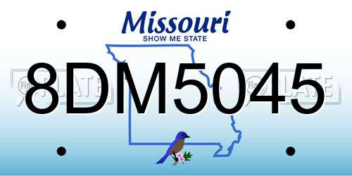 8DM5045 Missouri License Plate