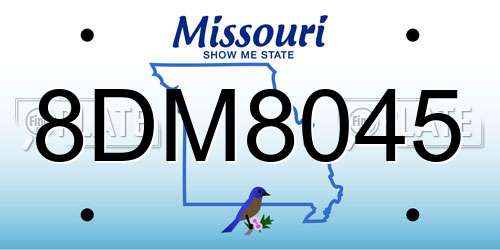 8DM8045 Missouri License Plate