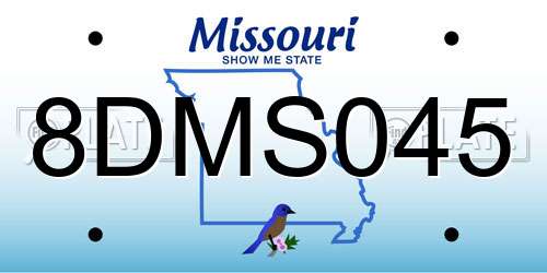 8DMS045 Missouri License Plate