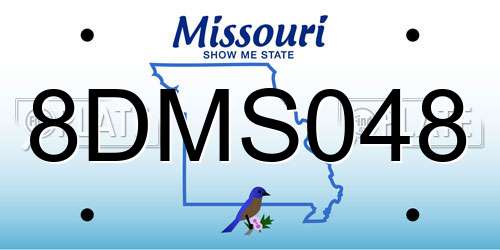 8DMS048 Missouri License Plate