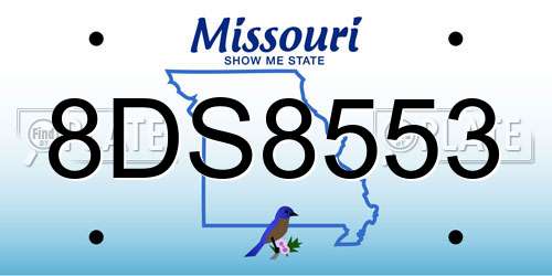 8DS8553 Missouri License Plate