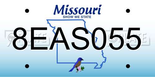 8EAS055 Missouri License Plate