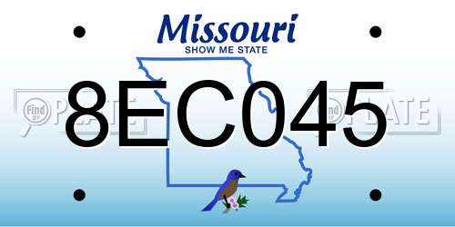 8EC045 Missouri License Plate