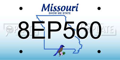 8EP560 Missouri License Plate