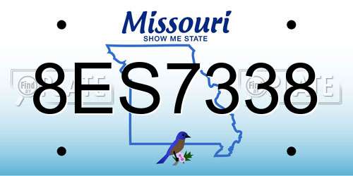 8ES7338 Missouri License Plate