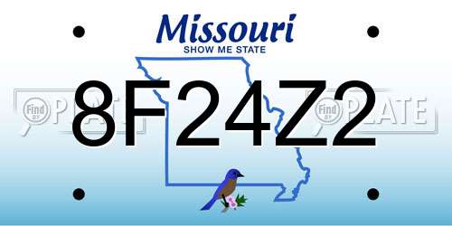 8F24Z2 Missouri License Plate