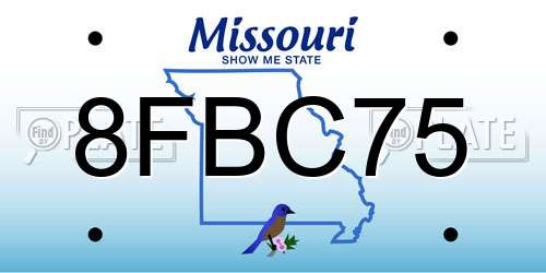 8FBC75 Missouri License Plate