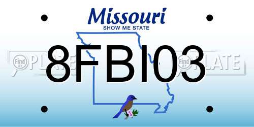 8FBI03 Missouri License Plate