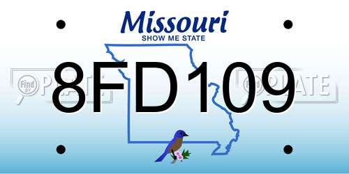 8FD109 Missouri License Plate