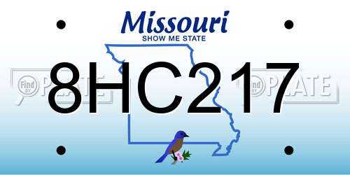 8HC217 Missouri License Plate