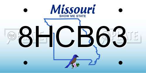 8HCB63 Missouri License Plate