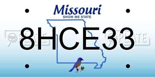 8HCE33 Missouri License Plate