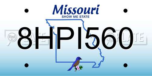 8HPI560 Missouri License Plate