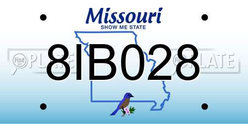 8IB028 Missouri License Plate