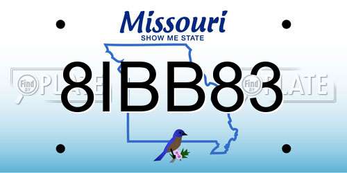 8IBB83 Missouri License Plate