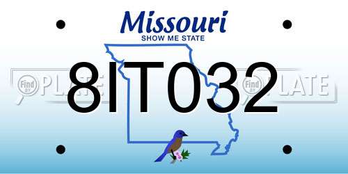 8IT032 Missouri License Plate